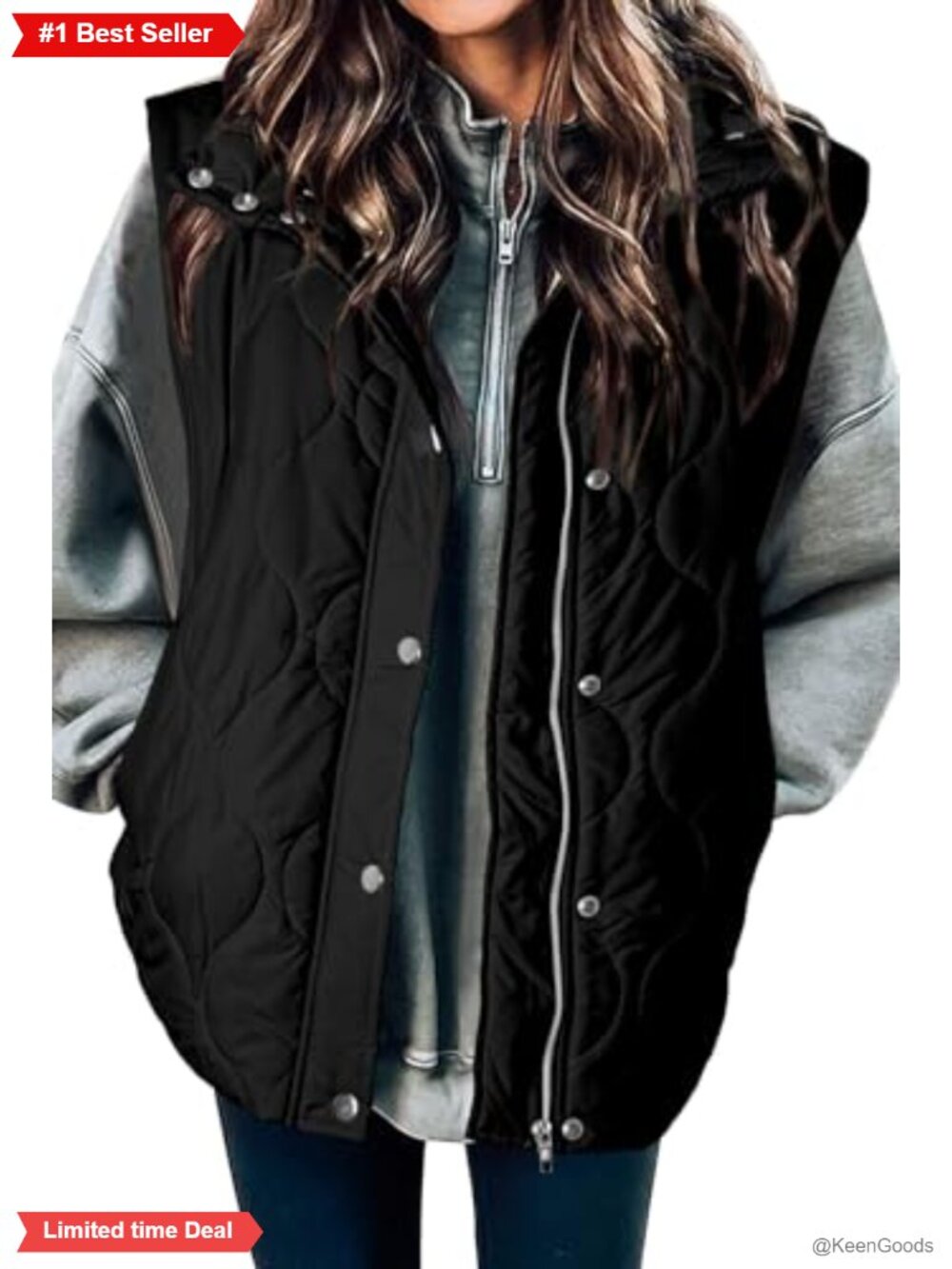 Lightweight Quilted Cropped Puffer Vest Sleeveless Zip